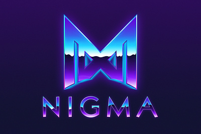 TEAM NIGMA 80s dota dota 2 esport esport logo illustration logo nigma retro retrowave synthwave vaporwave