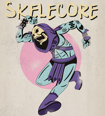 Skelecore band design graphic design illustration illustrator nostalgia procreate