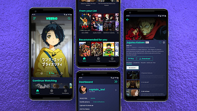 Anime Streaming app (WIP) anime app futuristic japan minimal product uidesign ux ux design uxui video