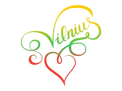 Vilnius Lettering lettering lietuva lithuania logo vilnius леттеринг