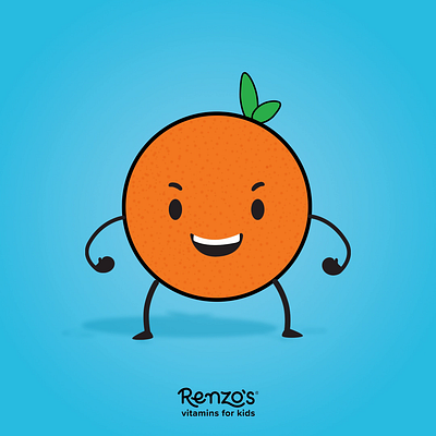 Orange Animation for Kid's Vitamin animation graphic design illustration motion design motion graphics social media