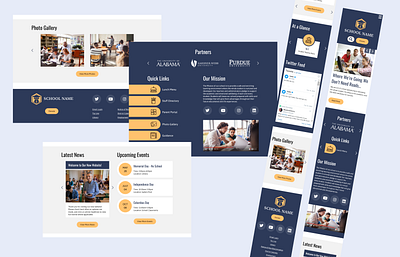 Website UI Concept for School educationdesign minimaldesign schoollandingpage schoolwebsite uxdesign