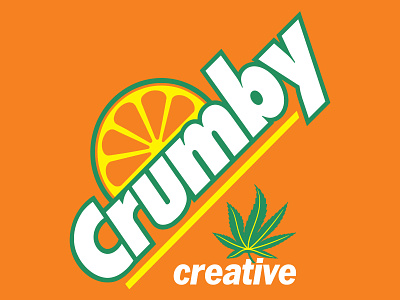 Crumby CRUSH bootleg cannabis crumby crumby creative orange orange crush pop rip soda soft drink vector