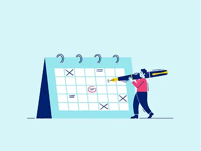 Events Calendar Illustration branding calendar character events illustration illustrator person scale solicitors website