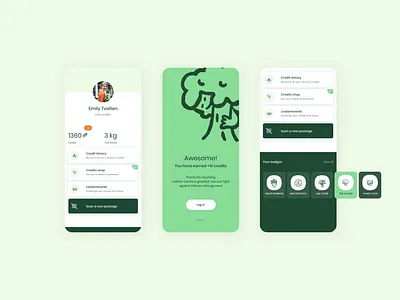 Recycle packaging animation design icons illustration minimal typography ui ux