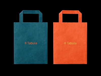 Tabula Paper Bags abstract apparel bag bags brand branding clothing colorful fashion icon identity lettermark logo minimalist shopping sophisticated store t type typography