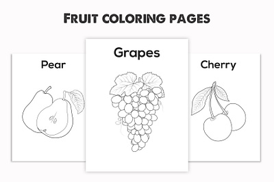 Fruit coloring pages For Kids activity book activity for kids activity sheet amazon kdp clipart coloring book coloring page coloringbook fruit coloring pages graphic design graphic designer graphicdesign kdp kdpinterior kids book kids coloring pages