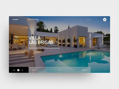 Realista // Website animation page transition real estate ui website
