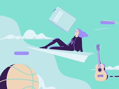 Zadig Documentary - Plane scene 2d animation adobe after effects after effects characters illustration motion design motion graphic motiondesign motiondesigner motiongraphics