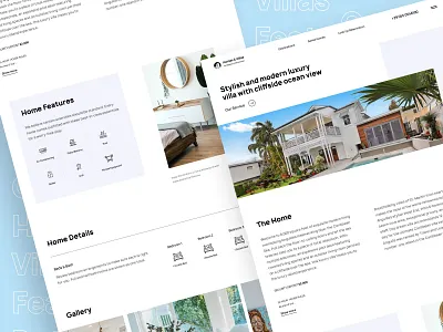 Madeira International // Website blue real estate ui website white