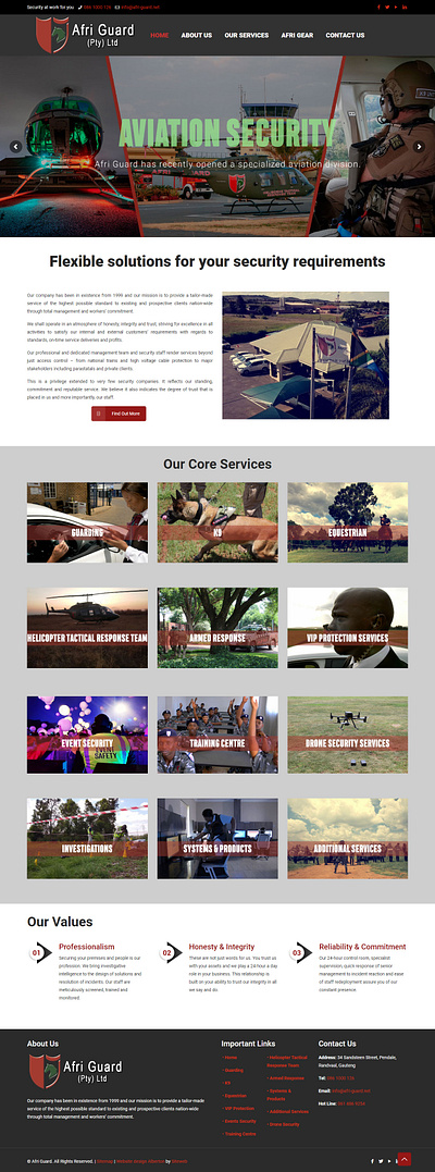 Afri-Guard | Security Services Web Design web design webdesign website design wordpress design