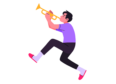 Life at home. 2d art art character character design design home home life illustration procreate trumpet