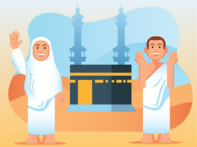 الحج art comic design flat graphic design illustration illustrator vector
