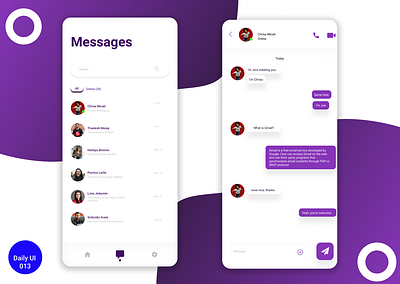 Daily UI 013 #Direct Message 013 dailyui dailyuichallenge illustration ui uiux