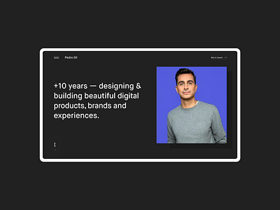 Personal Website Refresh - iampedrogil.com blue branding design edtech grid interface landing page minimal personal portfolio simple simple clean interface typography ui visual identity web website