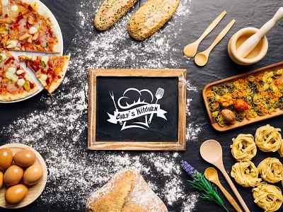 Chef's Kitchen Logo Design brand brandind branding and identity chef hat chef logo chefs clean food food and beverage graphic design graphic designer kitchen logo logo design pizza restaurant