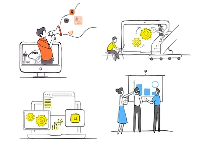 Tarmac Illustrations airlines apple pencil content handrawn illustration ipad pro tarmac website