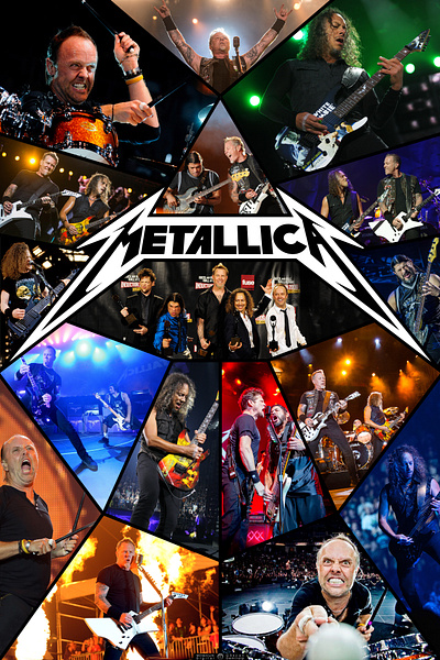 Metallica Poly Band Poster band banner branding concert design designs illustration logo metallica photoshop polygon poster poster art rock wallpaper