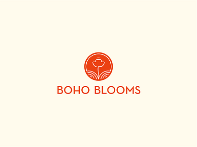 boho blooms bloom blooms branding concept floral flower flower logo flowershop flowershop logo initial concept line logo logo mark poppies field poppy