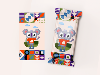 Snackbar packaging illustration illustration koala packaging pattern design snackbar