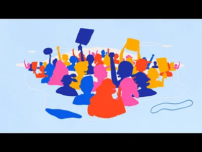 The History of Women’s Rights - Crowd scene 2d animation adobe after effects after effects cel animation frame by frame illustration motion design motion graphic motiondesign motiondesigner motiongraphics