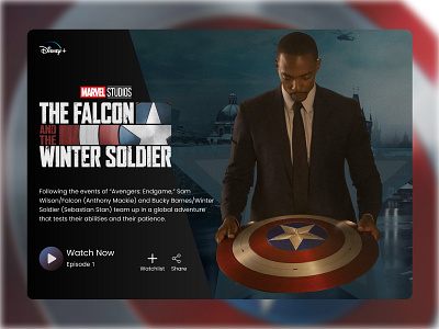 Marvel Studios The Falcon and The Winter Soldier Series avengers branding design disney dribbble dribbble best shot falcon figma landing page marvel comics marvel studios mcu typography ui ui design uiux ux ux design winter soldier