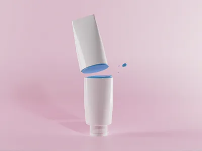 Toothpaste Chop 3d blender illustration