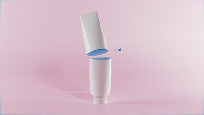 Toothpaste Chop 3d blender illustration