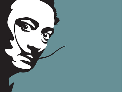 Dali bold color dali illustration salvador dali shadow simplicity simplistic surrealism surrealist vector