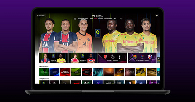 MyCANAL Sport branding design sport ui web