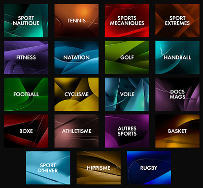 Canal+ Thématique sport branding design typography ui web