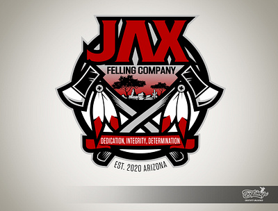 JAX logo axes branding chipdavid creative design dogwings drawing illustration logo vector