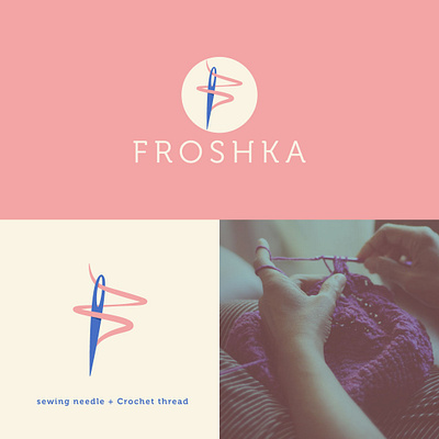 Froshka branding crochet design identity logo logo 2d logo a day logo design logodesign logos logotype