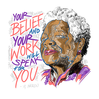 M. Angelou art clean design icon identity illustration illustrator lettering logo vector