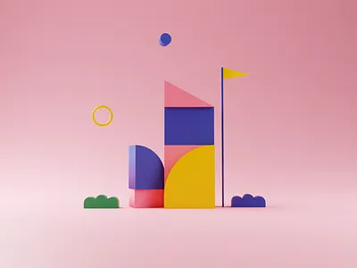 Barrios imaginarios 3d 3d design exploration illustration ilustración