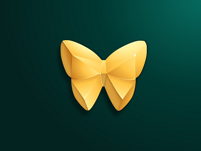 Golden Butterfly Logo branding butterflies butterfly butterfly logo geometry gold gold butterfly gold butterfly logo golden golden butterfly icon icon design logo logo design logodesign logotype mark