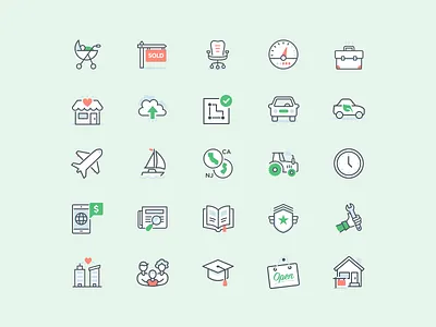 Primary icon & illustrations branding design graphic design icon set iconography illustration vector web design