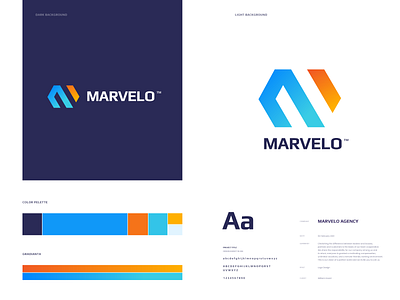 MARVELO LOGO agency branding agency logo branding creative logo logo logo designer m logo marvelo logo modern logo