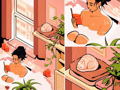 Relaxing illustration