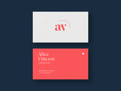 business card av branding clean design consultant consulting logo corail dots logo design logotype marketing