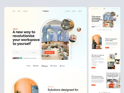 Co-Working Space Landing Page Website Design Exploration hoempage home home page landing landing page landingpage web web design webdesign website