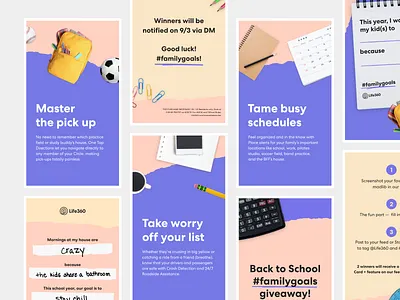 Instagram Posts – Back to School instagram instagram post instagram stories marketing marketing campaign social media design