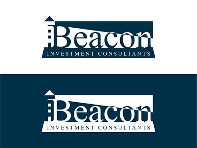 Lighthouse logo beacon blue branding dailylogo dailylogochallenge dailylogodesign flat investment logo lighthouse logo logochallenge logodesign logomark logotype minimal negative space white