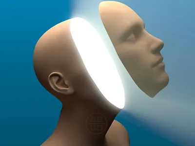 Transcendence 3d 3dsmax arnold art character conceptual digital 3d digital3d digitalart illustration illustrationart inspirational lighting spiritual volumetric