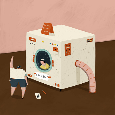 Space Blast 2000 art dale crosby close fun illustration texture washing machine