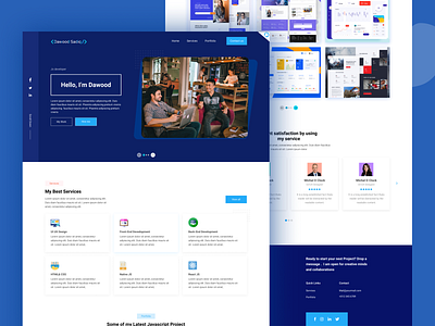 Portfolio Landing page UI Design design landing page landing page ui portfolio ui ui user experience user interface user interface design web design website website design websites