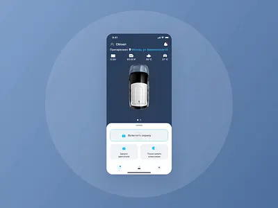 Car security mobile application 2021 animation app application automobile blue car clean creative gif interaction interface ios mobile remote control security security app tesla ui ux