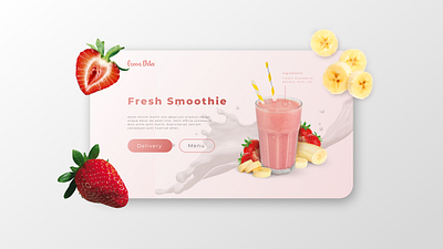 Web-design | Prototype for smoothie shop design webdesign website