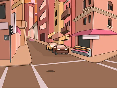 Sunset Metaverse Cityscape city illustration metaverse vector