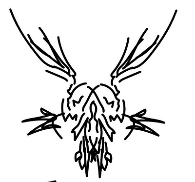fangsofdeath art dark design digital illustration linear wingmaker